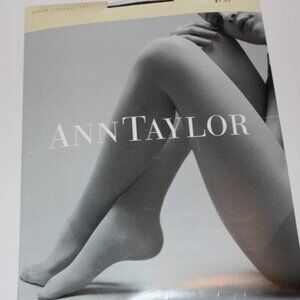 New Black Sheer Pantyhose Sz S Small Control Top Nylon Spandex NIP Ann Taylor
